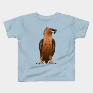 Bearded Vulture cartoon illustration Kids T-Shirt